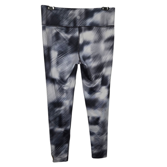 Athleta Womens Black Marble Print High Rise Alpine Chaturanga Leggings Large - Picture 2 of 7